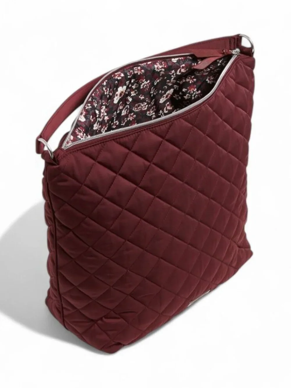 Vera Bradley Slouchy Oversize Hobo Crossbody Purse Bag Quilted Raisin NWT